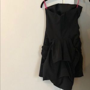 Betsey john black bustle cocktail dress